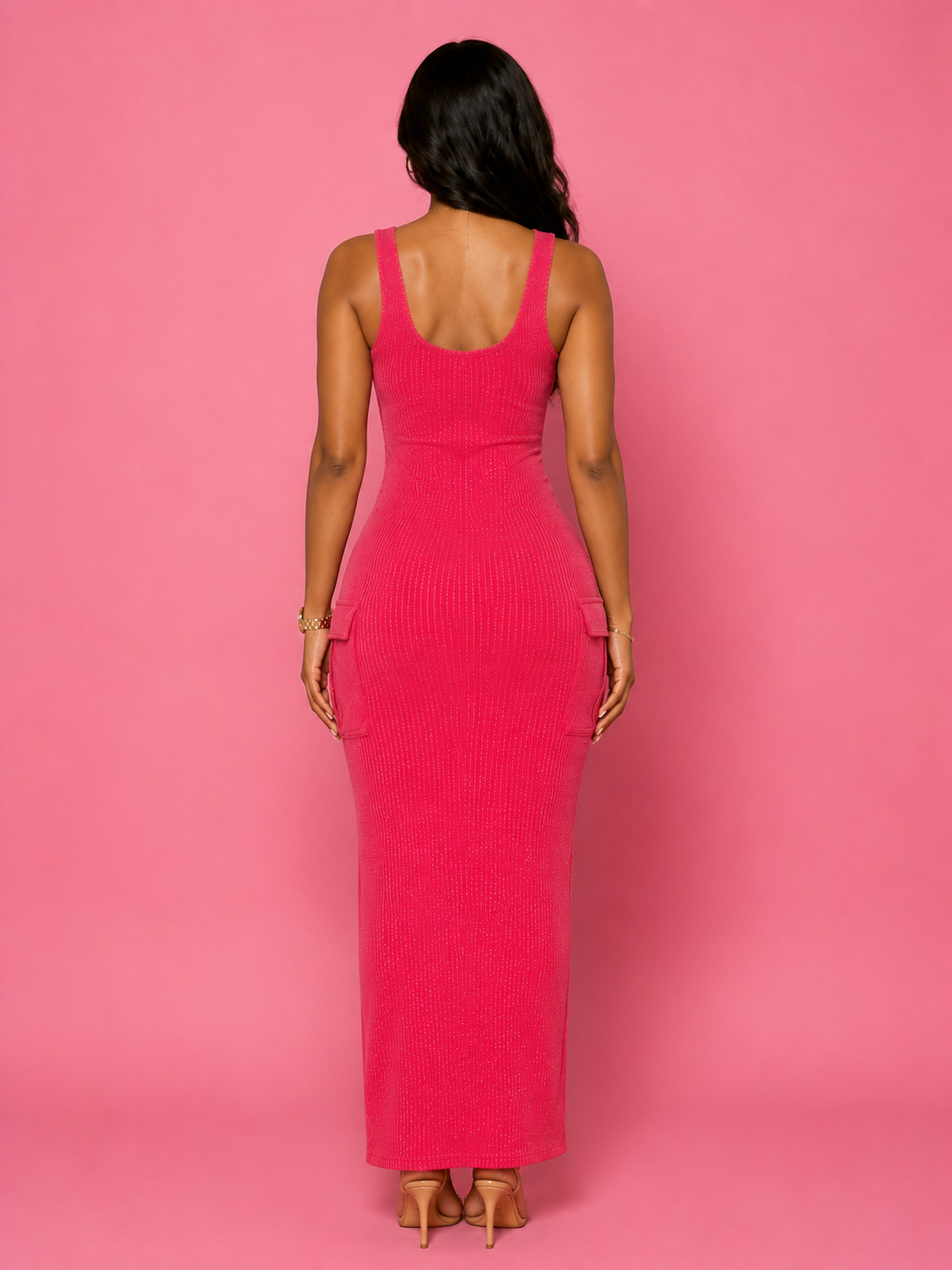 Hot Girl Summer Red Cargo Maxi Dress