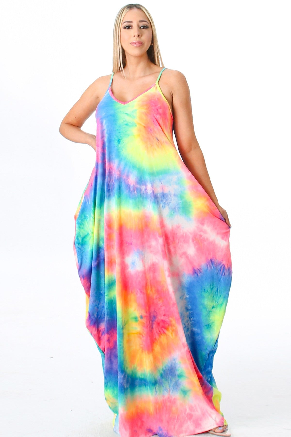 Long Tie Dye Dress