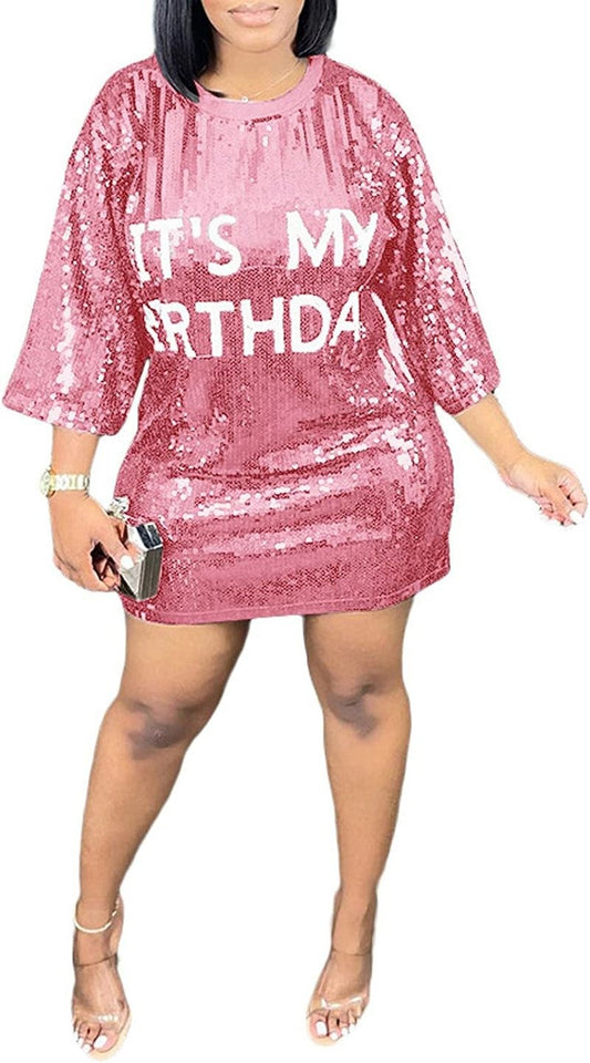 IT'S MY BIRTHDAY T-Shirt Dress