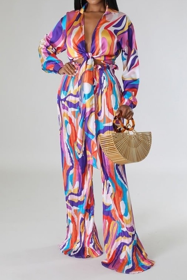 Multicolor 2-Piece Vacay Pants Set