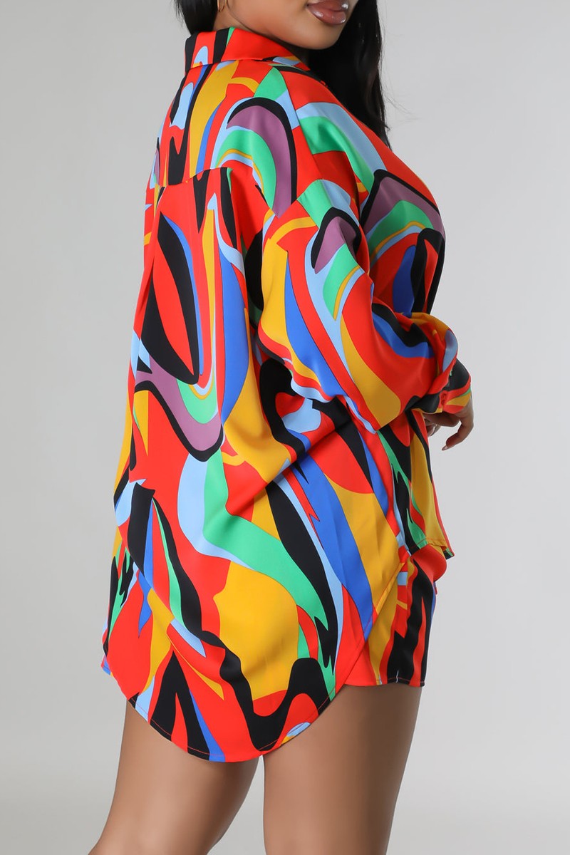 Multi Color 2-Piece Vacay Shorts Set