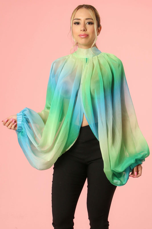 Multi Color Butterfly Top