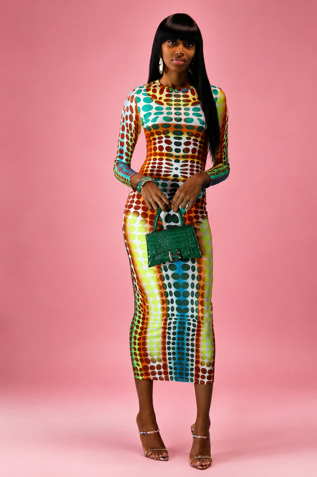 Gator Print Bodycon Dress